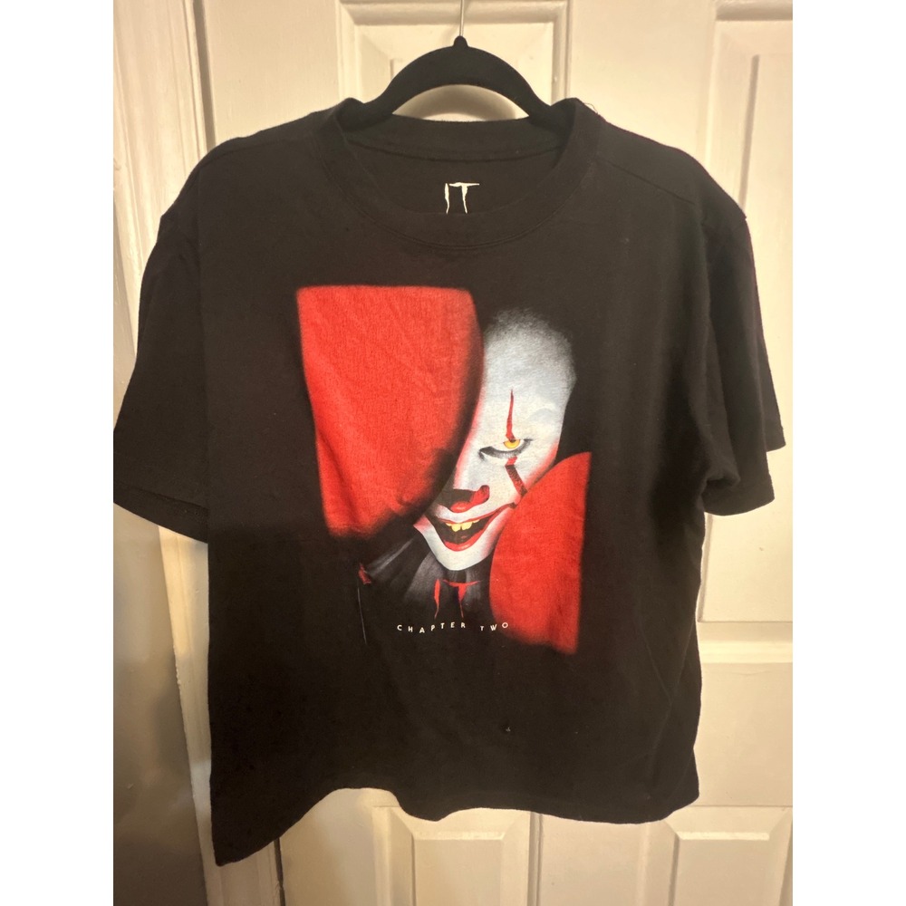 IT Chapter Two T Shirt Mens‎ Medium Black Pennywise Clown Graphic Tee